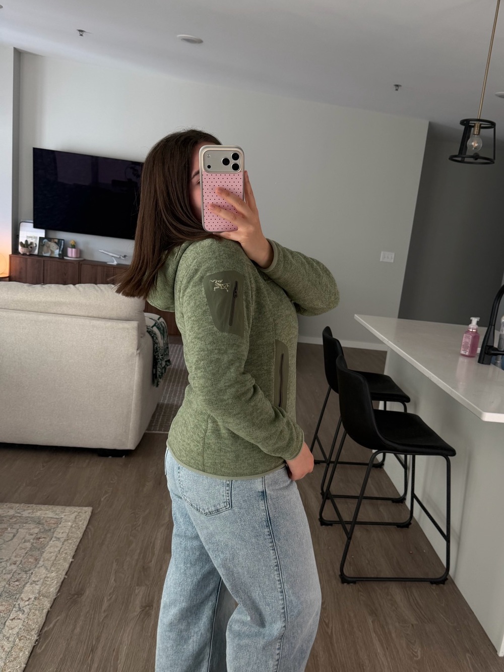 Arcteryx Green Fleece Jacket Covert Cardigan - Picture 9 of 9